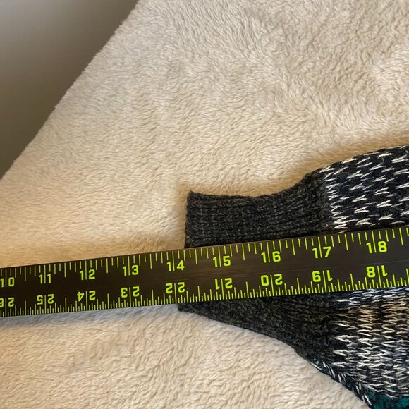 Sasson Mens Cardigan Sweater Large Vintage Acrylic Button-Up In Geometric Patter - Picture 8 of 8